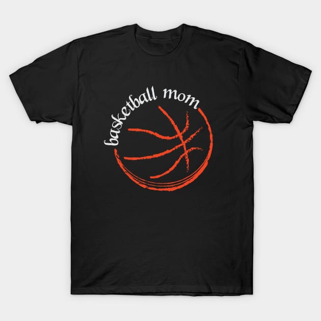 Basketball Mom, Proud Mom T-Shirt by RockyDesigns